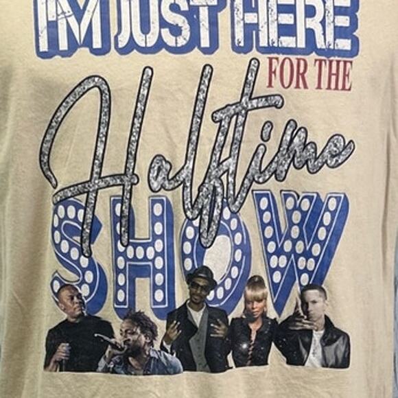 2022 Im Just Here For The Halftime Show Mens Large Short Sleeve Tee Shirt - Picture 2 of 3